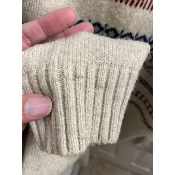 Fat Face U.K Mens Oatmeal Colour Ives Half Neck Jumper Size Medium Fair Isle - Picture 13 of 15